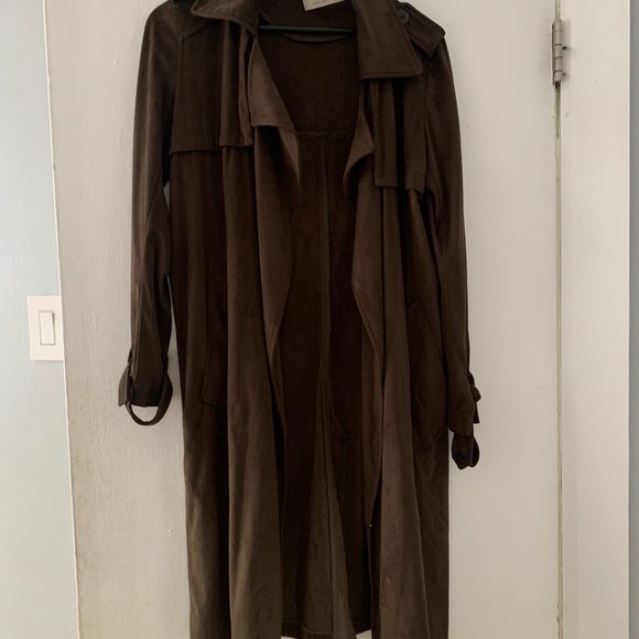 Zara green long coat - Picture 3 of 3